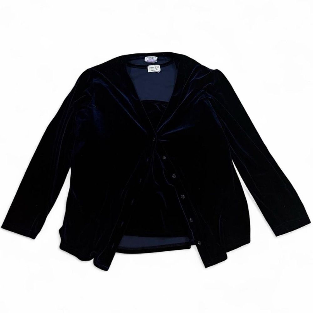 Vintage 90’s Jonden Women by Linda Leal Velvet Velour Cardigan & Top Set
